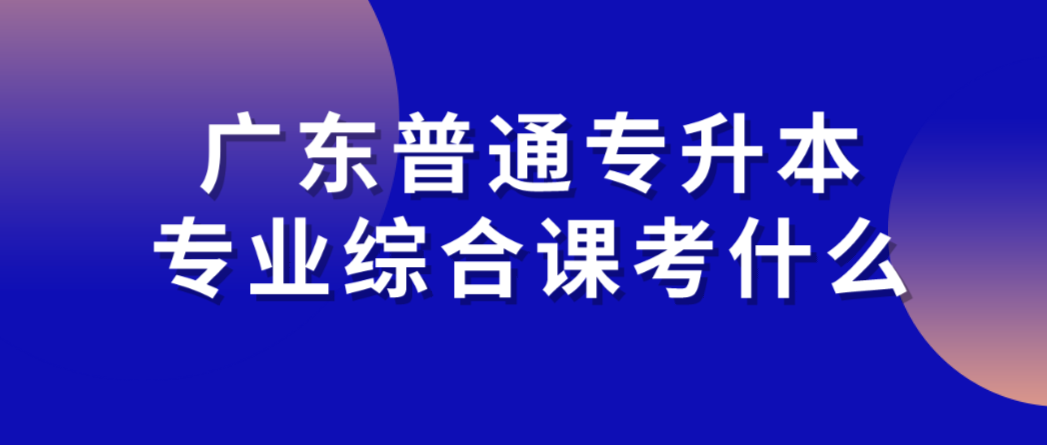 广东普通专升本(专插本)专业综合课考什么 广东普通专升本(专插本)专业综合课考什么