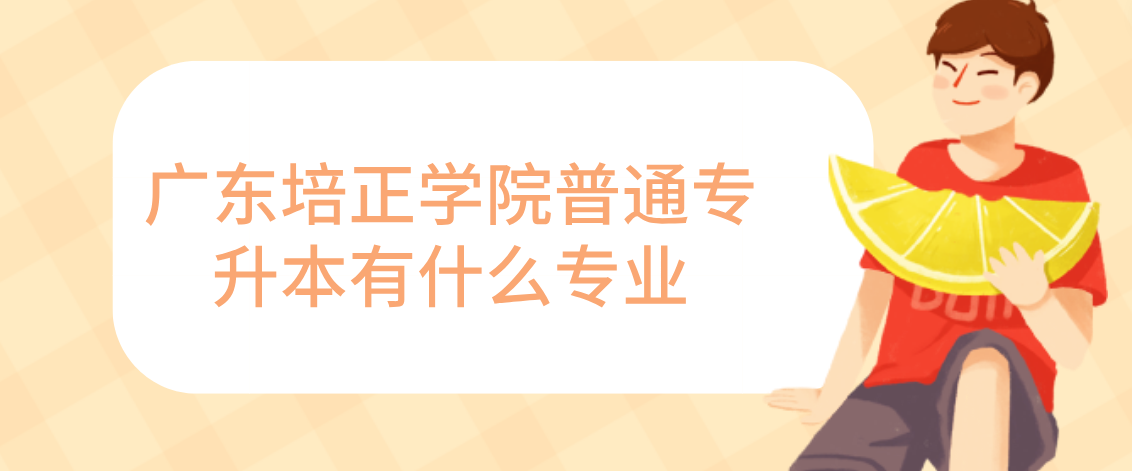 广东培正学院普通专升本有什么专业